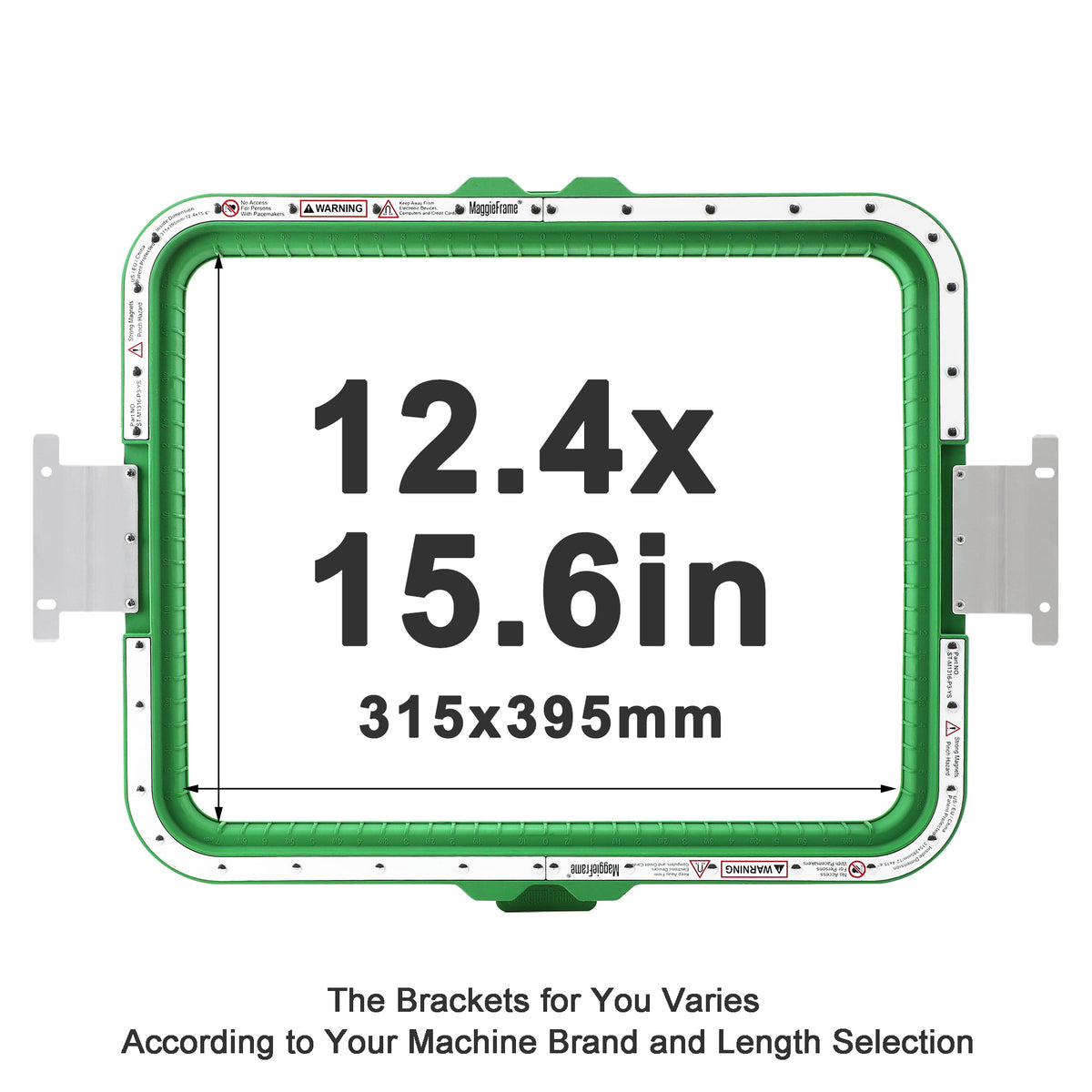 MaggieFrame Magnetic Hoop 12.4″ × 15.6″ (315 × 395 mm) for Barudan