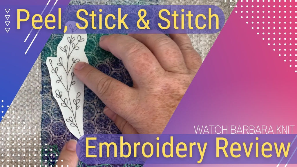 stick and stitch embroidery