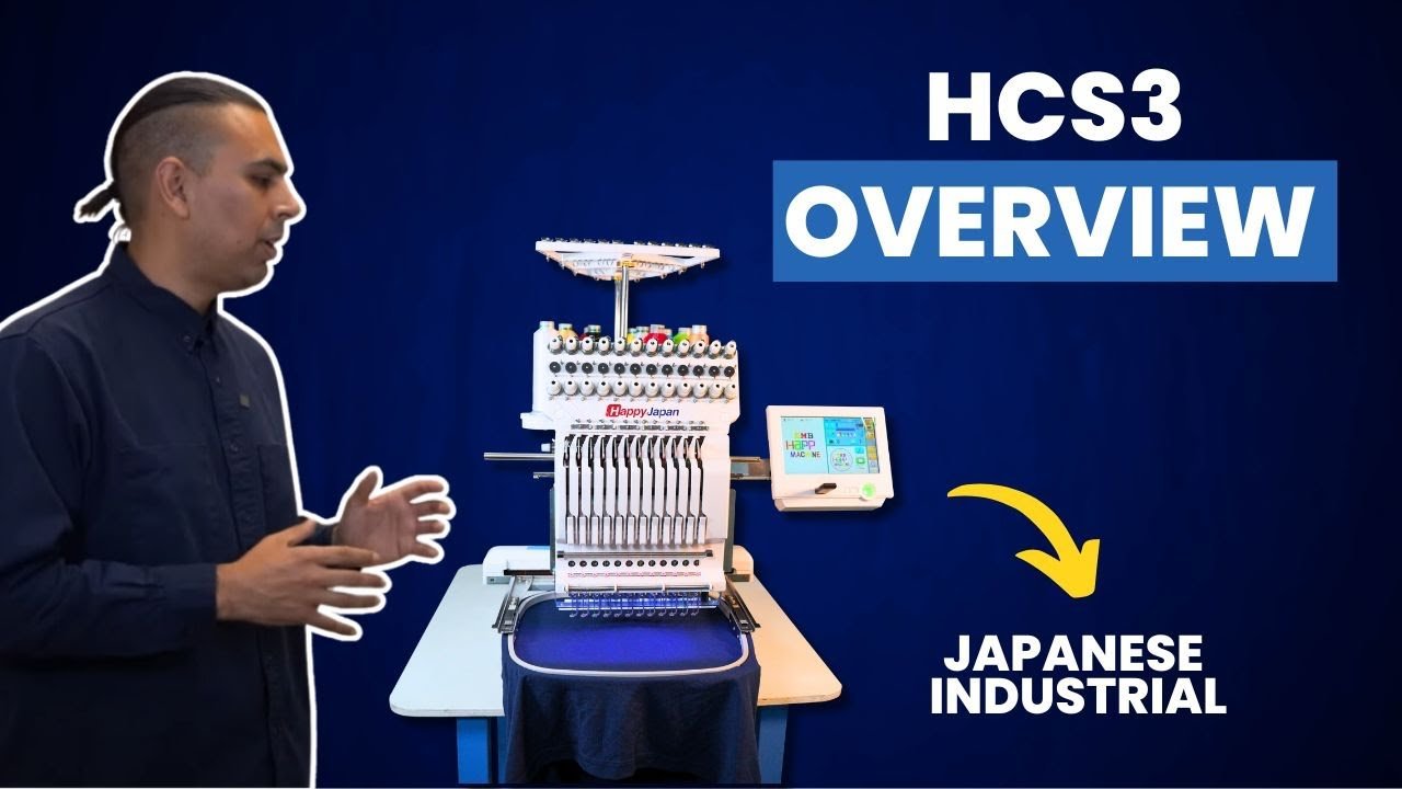 工業用コンパクト刺繍ミシン　㈱ハッピージャパン社製【HCS-1201-30】弊社デモ機 工業用コンパクト刺繍ミシン ㈱ハッピージャパン社製【HCS-1201-30
