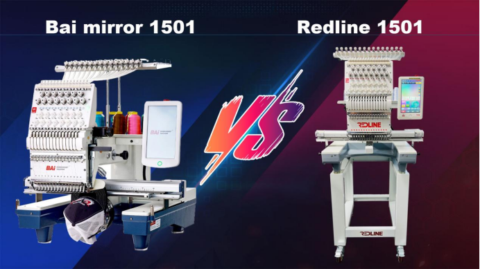 The Bai Mirror 1501 VS Redline 1501 Embroidery Machine Comparison