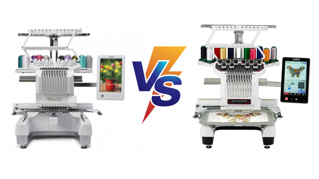 The Brother PR1050X vs Babylock Venture Embroidery Machine Comparison