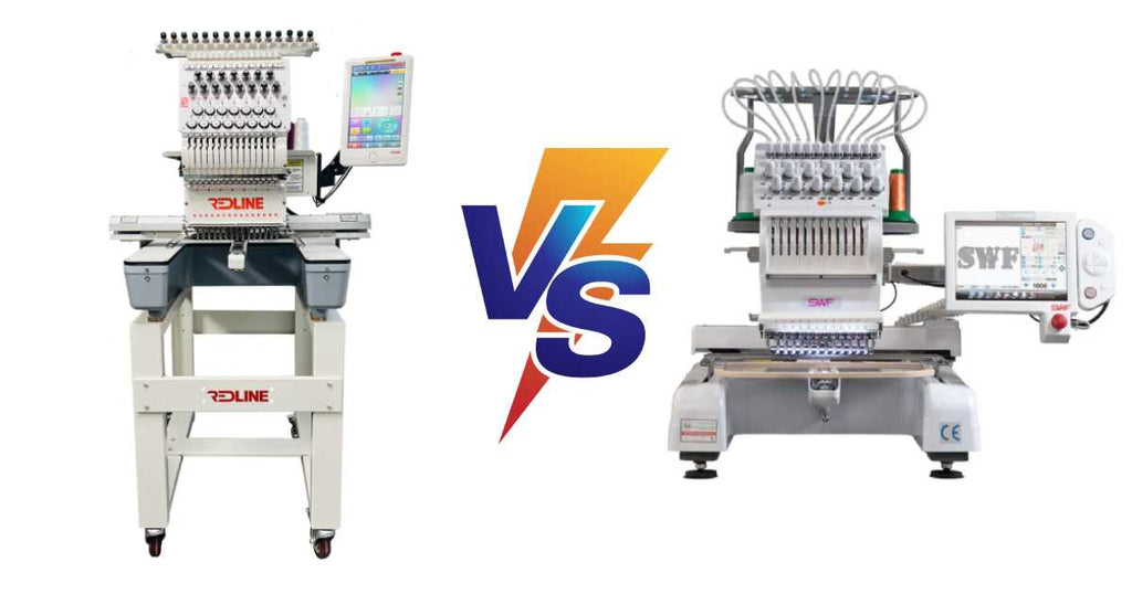 The Redline 1501 vs SWF 12 mas Embroidery Machine Comparison