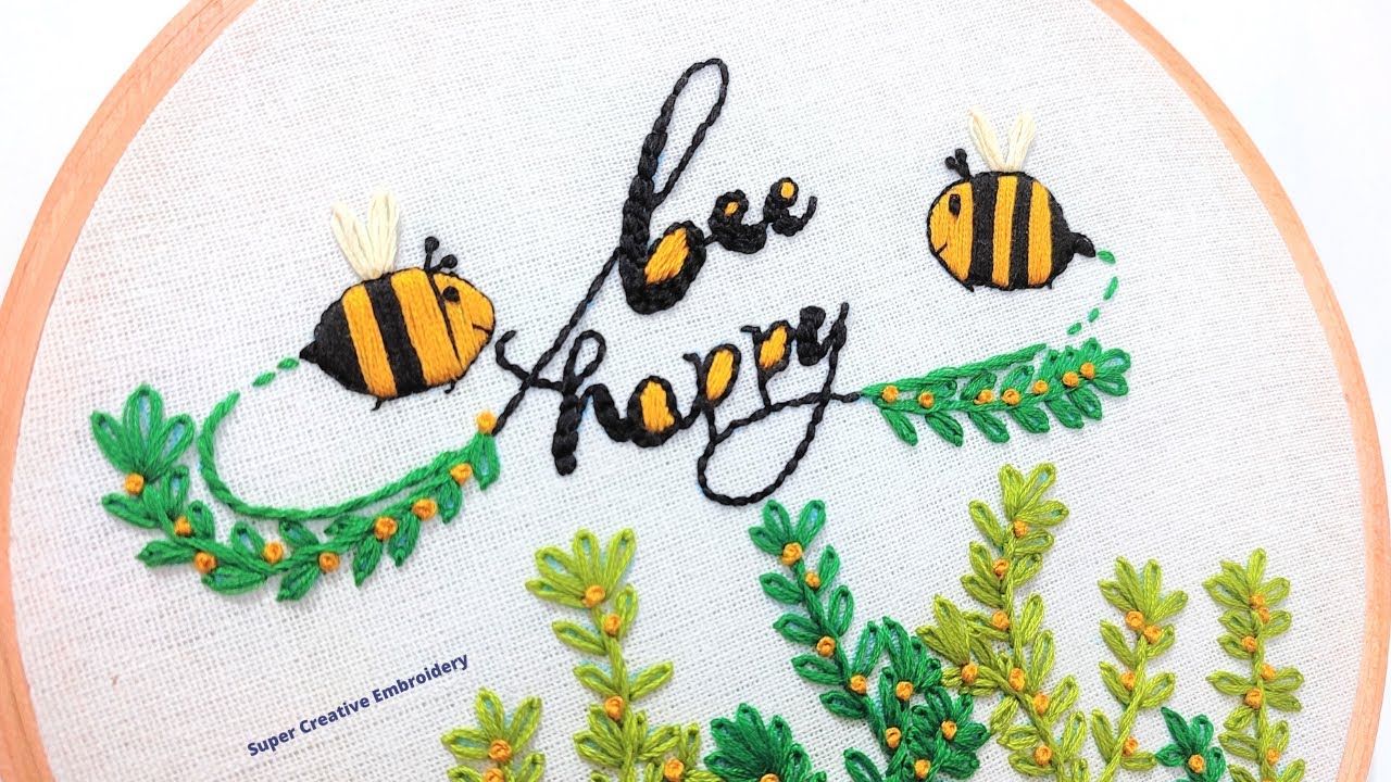 Bee Happy Embroidery Mastery: From Beginner Kits to Machine Techniques