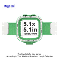 MaggieFrame Magnetic Hoop 5.1" | 130x130mm for HO Style Embroidery Machine - MaggieFrameStore