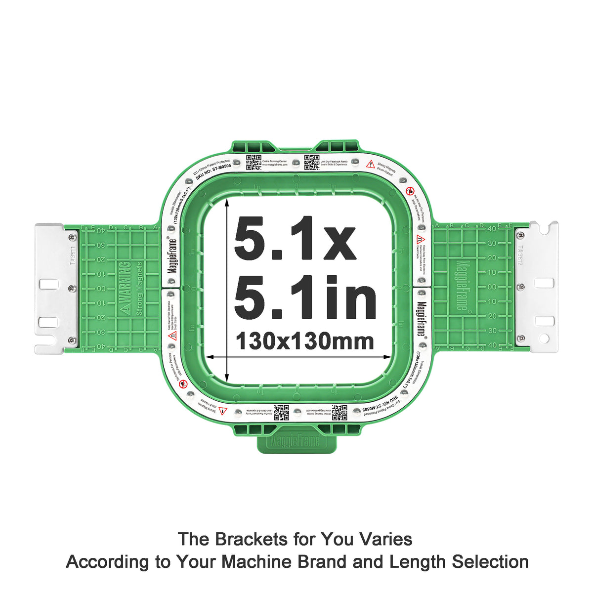 MaggieFrame Magnetic Hoop 5.1" | 130x130mm for TSM - MaggieFrameStore