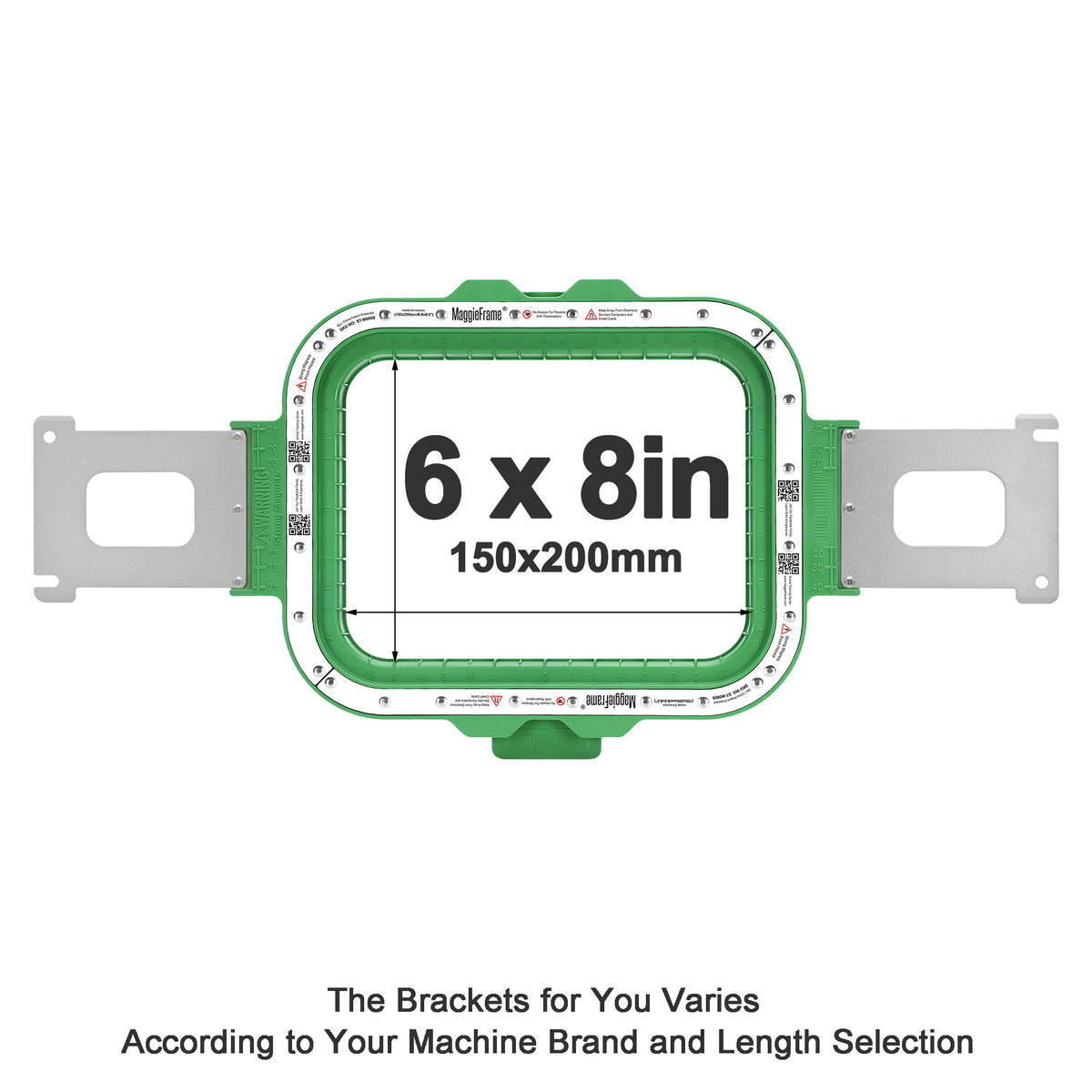 MaggieFrame Magnetic Hoop 6"x 8" | 150x200mm for Brother VR PR1X PR600 PR670E PR1000E PR1055X - MaggieFrameStore