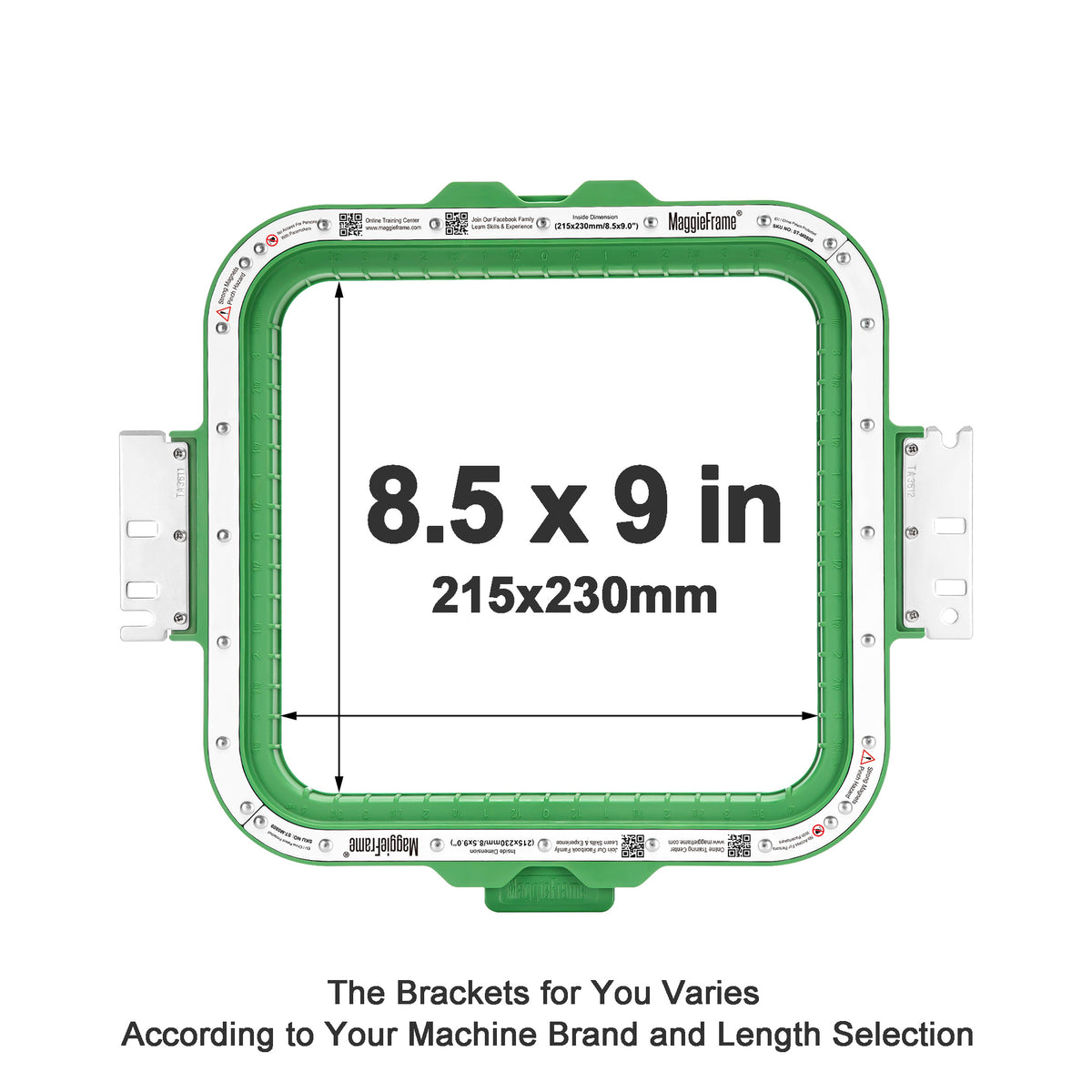 MaggieFrame Magnetic Hoop 8.5"x9" | 215x230mm for VELLES - MaggieFrameStore