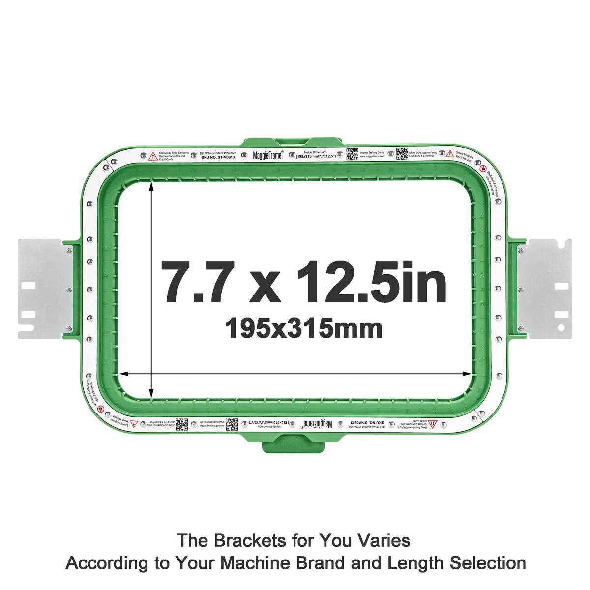 MaggieFrame Magnetic Hoop 7.7"x12.5" | 195x315mm for BAI - MaggieFrameStore
