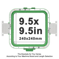 MaggieFrame Magnetic Hoop 9.5" | 240x240mm for Barudan QS - MaggieFrameStore