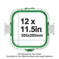 MaggieFrame Magnetic Hoop 12"x11.5" | 305x295mm for Barudan QS - MaggieFrameStore