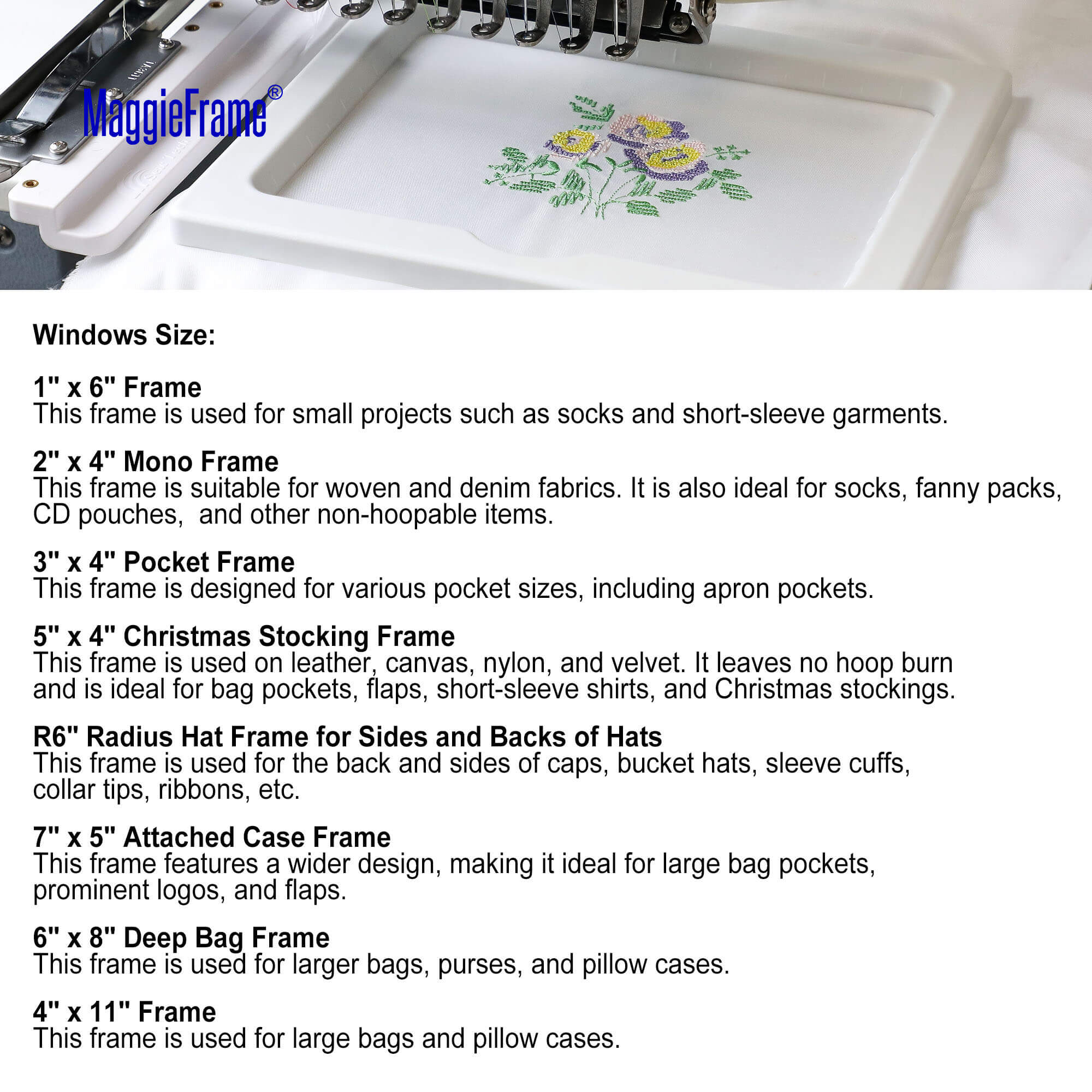 MaggieFrame 8in1 Fast Magna Magnetic Hoops Kit for Happy Japan ...