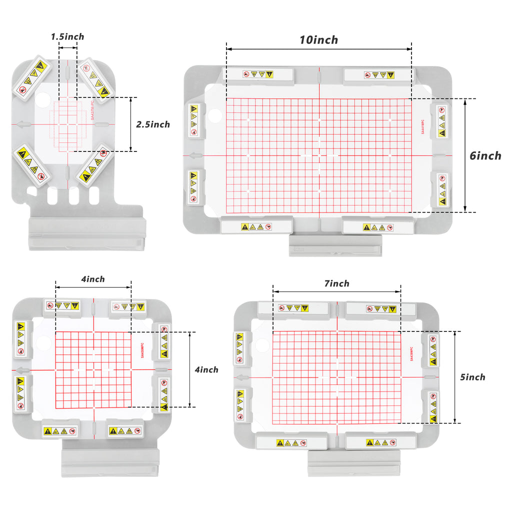 Magnetic Hoop Set for Brother Innovis NQ1700E NQ1600E NQ1400E NQ3600D Dream Machine 2 VE2200 4000D 1500D V7 V5 VM5200 and Babylock, Metal Magnet Embroidery Machine Sash Frames - Image 1