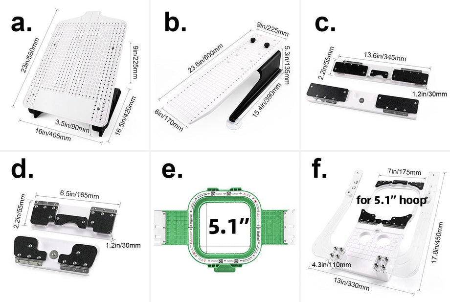 HoopTalent Hooping Station Kit with 5.1″ × 5.1″ (130 × 130 mm