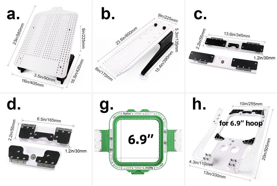 HoopTalent Hooping Station Kit with 6.9″×6.9″ (175×175 mm