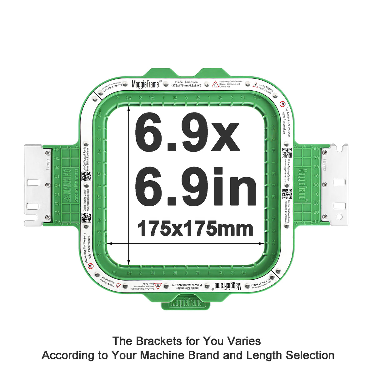 MaggieFrame Magnetic Hoop 6.9" | 175x175mm for Baby Lock - MaggieFrameStore