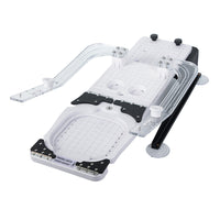 0404 positioning fixture and guide rails mounted on the flat HoopTalent hooping board