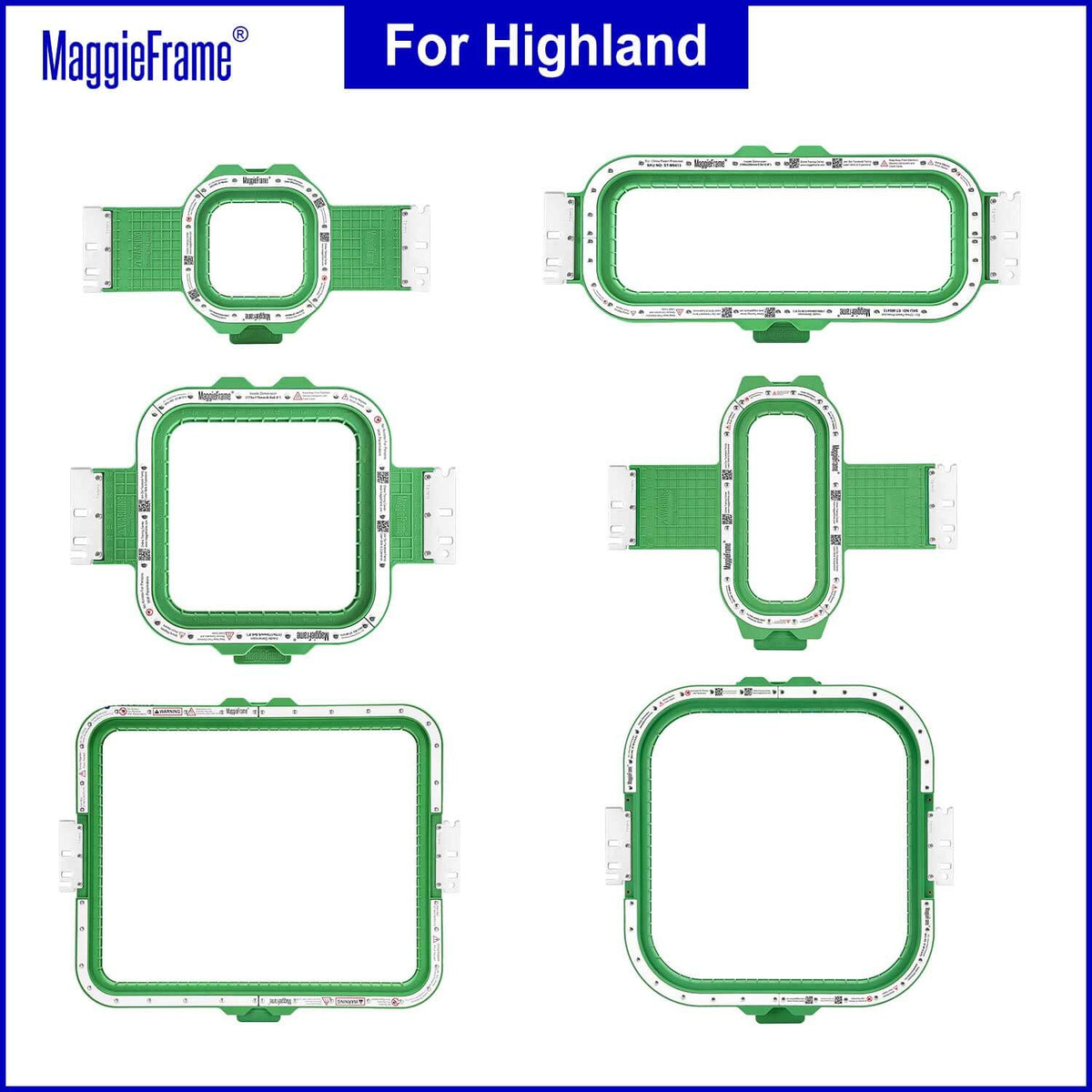 MaggieFrame Magnetic Hoop for Highland Embroidery Machine - MaggieFrameStore