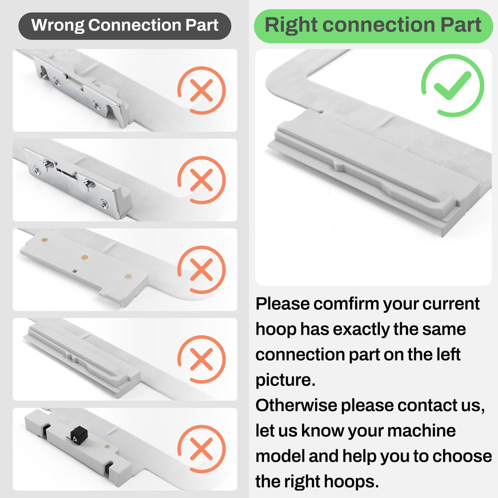 Magnetic Hoop Set for Brother Innovis NQ1700E NQ1600E NQ1400E NQ3600D Dream Machine 2 VE2200 4000D 1500D V7 V5 VM5200 and Babylock, Metal Magnet Embroidery Machine Sash Frames - Image 10