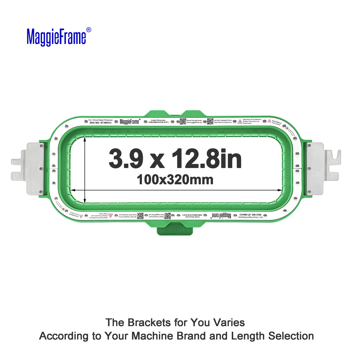 MaggieFrame Magnetic Hoop 3.9"x12.8" | 100x320mm for Barudan EFP - MaggieFrameStore