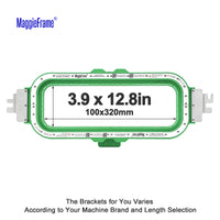 MaggieFrame Magnetic Hoop 3.9"x12.8" | 100x320mm for Barudan EFP - MaggieFrameStore
