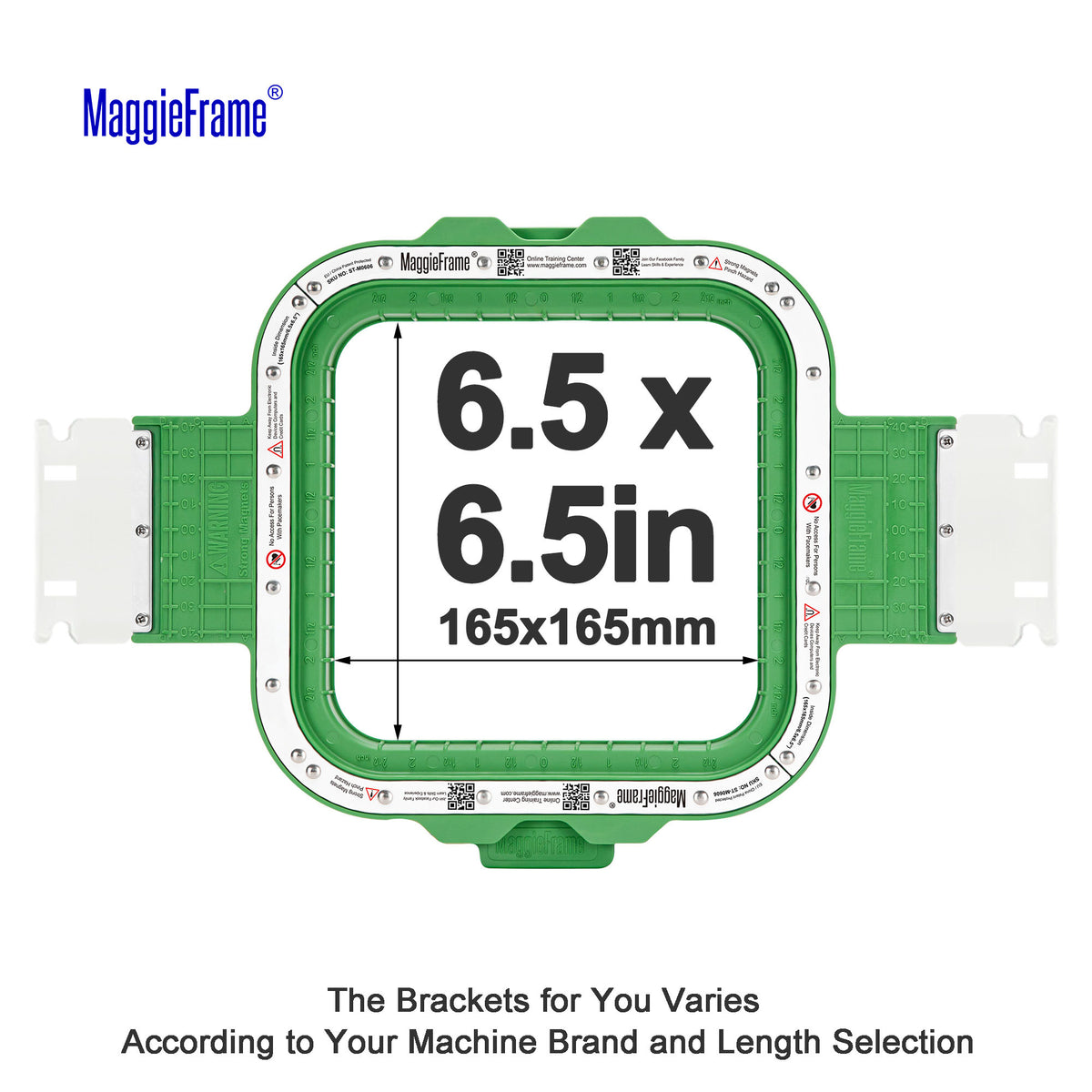 MaggieFrame Magnetic Hoop 6.5" | 165x165mm for HO Style Embroidery Machine - MaggieFrameStore