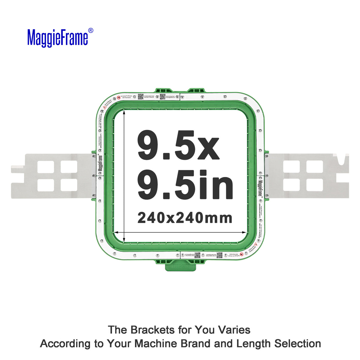 MaggieFrame Magnetic Hoop 9.5" | 240x240mm for Barudan EFP - MaggieFrameStore
