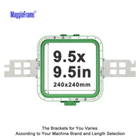 MaggieFrame Magnetic Hoop 9.5" | 240x240mm for Barudan EFP - MaggieFrameStore