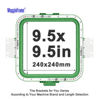 MaggieFrame Magnetic Hoop 9.5" | 240x240mm for HO Style Embroidery Machine - MaggieFrameStore