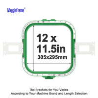 MaggieFrame Magnetic Hoop 12"x 11.5" | 305x295mm for HO Style Embroidery Machine - MaggieFrameStore