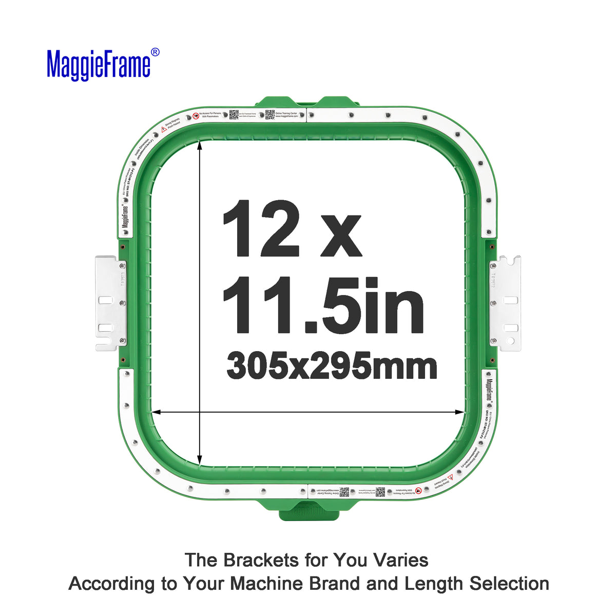 MaggieFrame Magnetic Hoop 12″ × 11.5″ (305 × 295 mm) for Disen