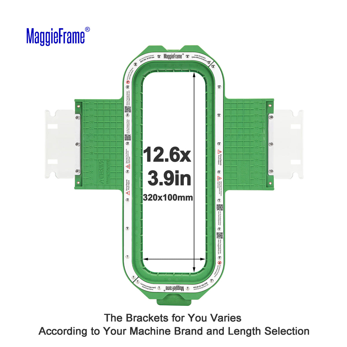 MaggieFrame Magnetic Hoop 12.6"x3.9" | 320x100mm for HO Style Embroidery Machine - MaggieFrameStore