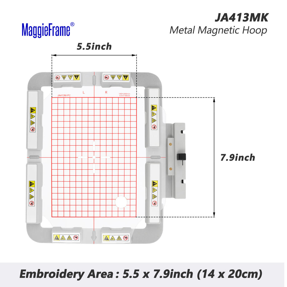 MaggieFrame Manyetik Nakış Kasnağı Janome MC 500E 400E 550E ve