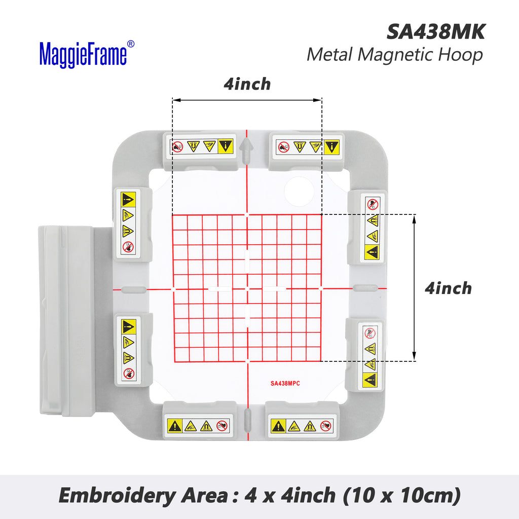 Magnetic Hoop Set for Brother Innovis NQ1700E NQ1600E NQ1400E NQ3600D Dream Machine 2 VE2200 4000D 1500D V7 V5 VM5200 and Babylock, Metal Magnet Embroidery Machine Sash Frames - Image 16