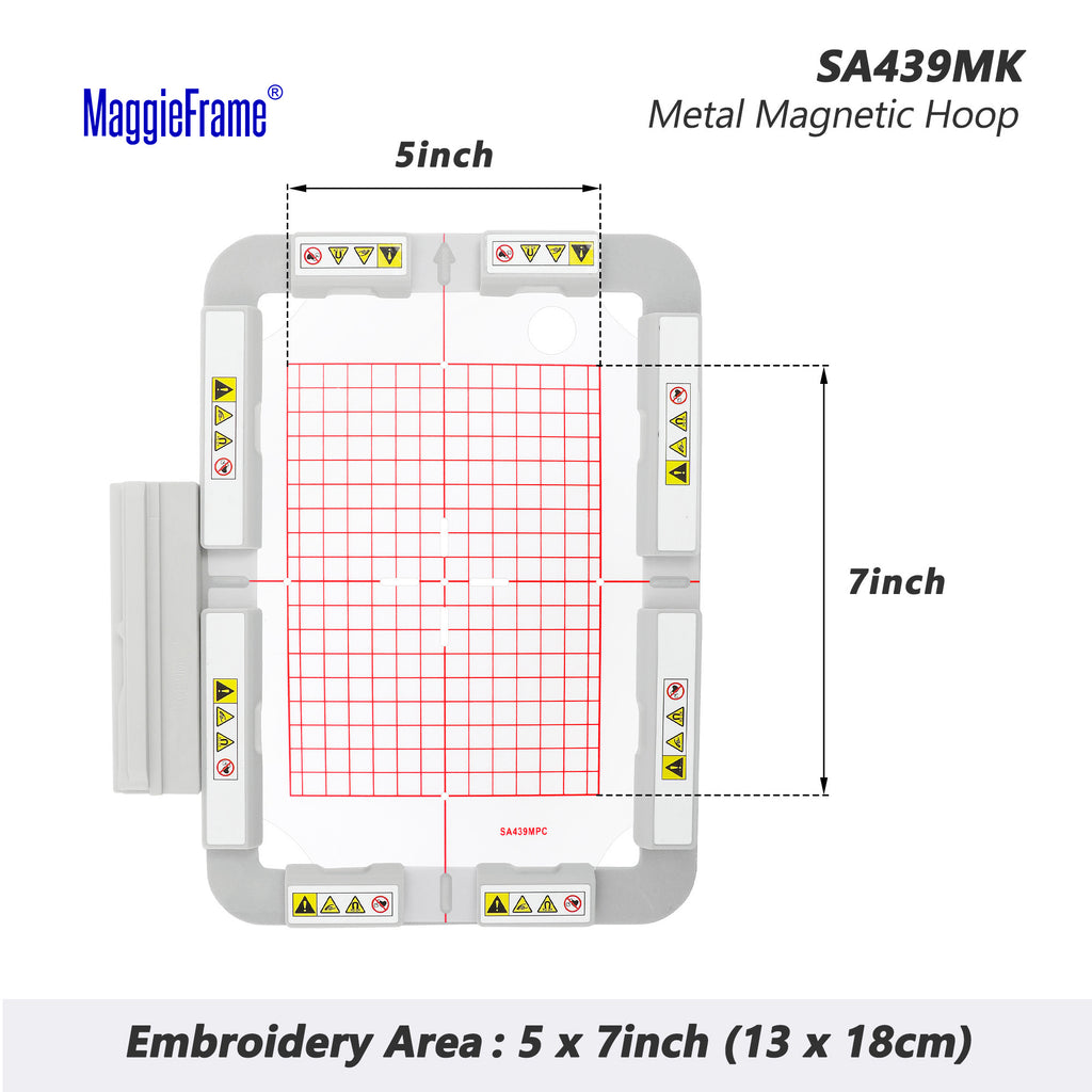 Magnetic Hoop Set for Brother Innovis NQ1700E NQ1600E NQ1400E NQ3600D Dream Machine 2 VE2200 4000D 1500D V7 V5 VM5200 and Babylock, Metal Magnet Embroidery Machine Sash Frames - Image 17
