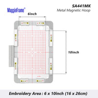 Magnetic Hoop Set for Brother Innovis NQ1700E NQ1600E NQ1400E NQ3600D Dream Machine 2 VE2200 4000D 1500D V7 V5 VM5200 and Babylock, Metal Magnet Embroidery Machine Sash Frames - Image 18