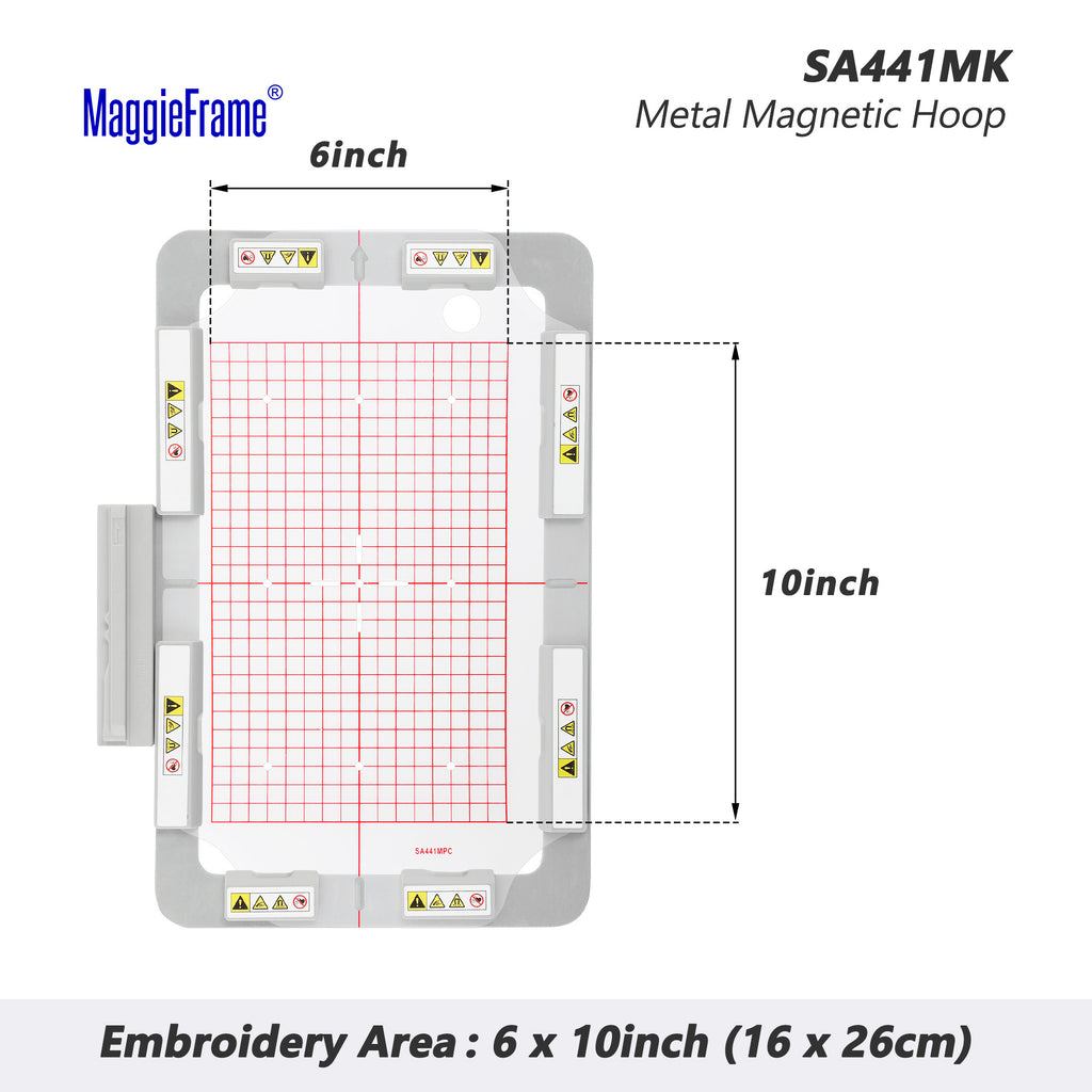 Magnetic Hoop Set for Brother Innovis NQ1700E NQ1600E NQ1400E NQ3600D Dream Machine 2 VE2200 4000D 1500D V7 V5 VM5200 and Babylock, Metal Magnet Embroidery Machine Sash Frames - Image 18