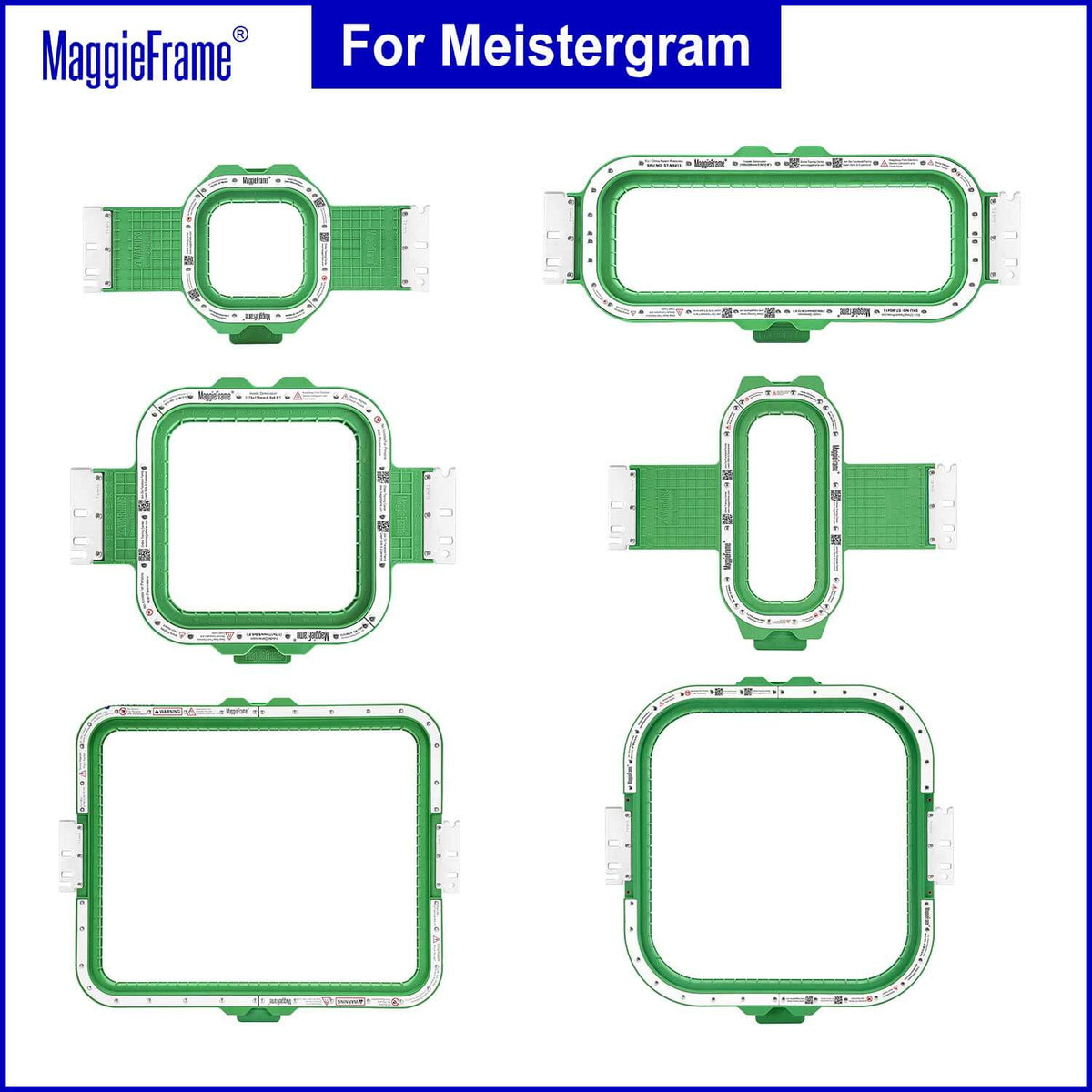 MaggieFrame Magnetic Hoop for Meistergram GEM XL1500 Embroidery Machine - MaggieFrameStore