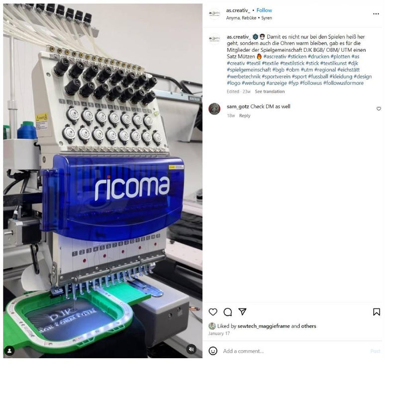 as.creativ_ · Ricoma MT 1501