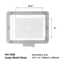 Magnetic Hoop for Husqvarna Viking Designer Diamond Deluxe Royale Ruby Topaz Epic Pfaff Creative Sensation Vision, Metal Magnet Embroidery Machine Sash Frame (10.2x8" - PA116M) - MaggieFrameStore