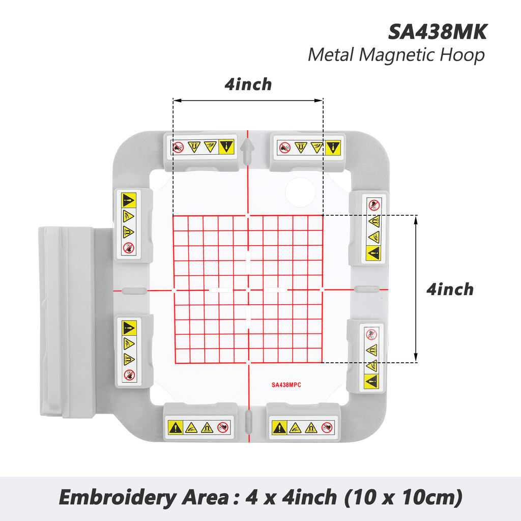 Magnetic Hoop Set for Brother Innovis NQ1700E NQ1600E NQ1400E NQ3600D Dream Machine 2 VE2200 4000D 1500D V7 V5 VM5200 and Babylock, Metal Magnet Embroidery Machine Sash Frames - Image 4
