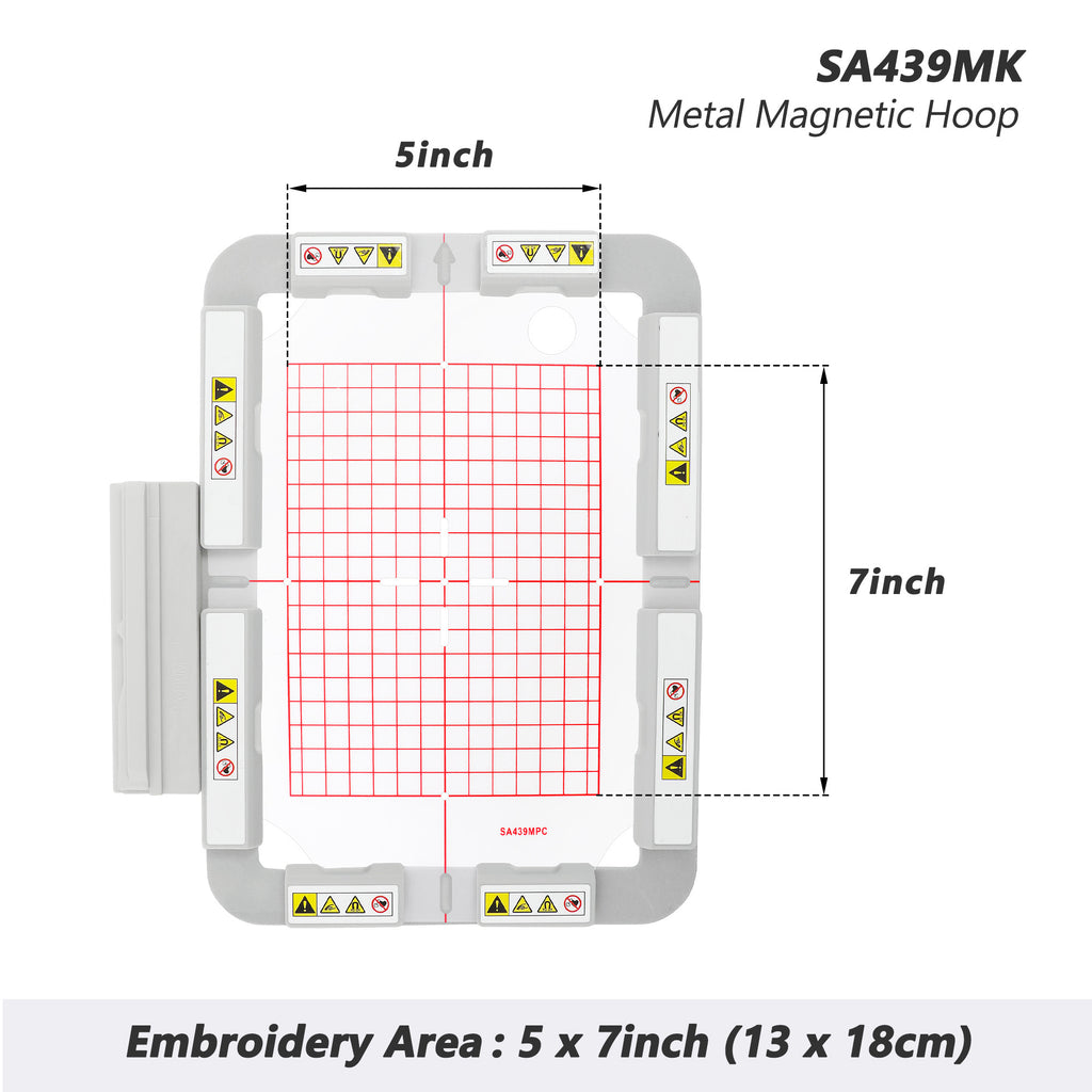 Magnetic Hoop Set for Brother Innovis NQ1700E NQ1600E NQ1400E NQ3600D Dream Machine 2 VE2200 4000D 1500D V7 V5 VM5200 and Babylock, Metal Magnet Embroidery Machine Sash Frames - Image 6