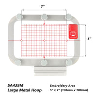 Magnetic Hoop Set for Brother Innovis NQ1700E NQ1600E NQ1400E NQ3600D Dream Machine 2 VE2200 4000D 1500D V7 V5 VM5200 and Babylock, Metal Magnet Embroidery Machine Sash Frames - MaggieFrameStore