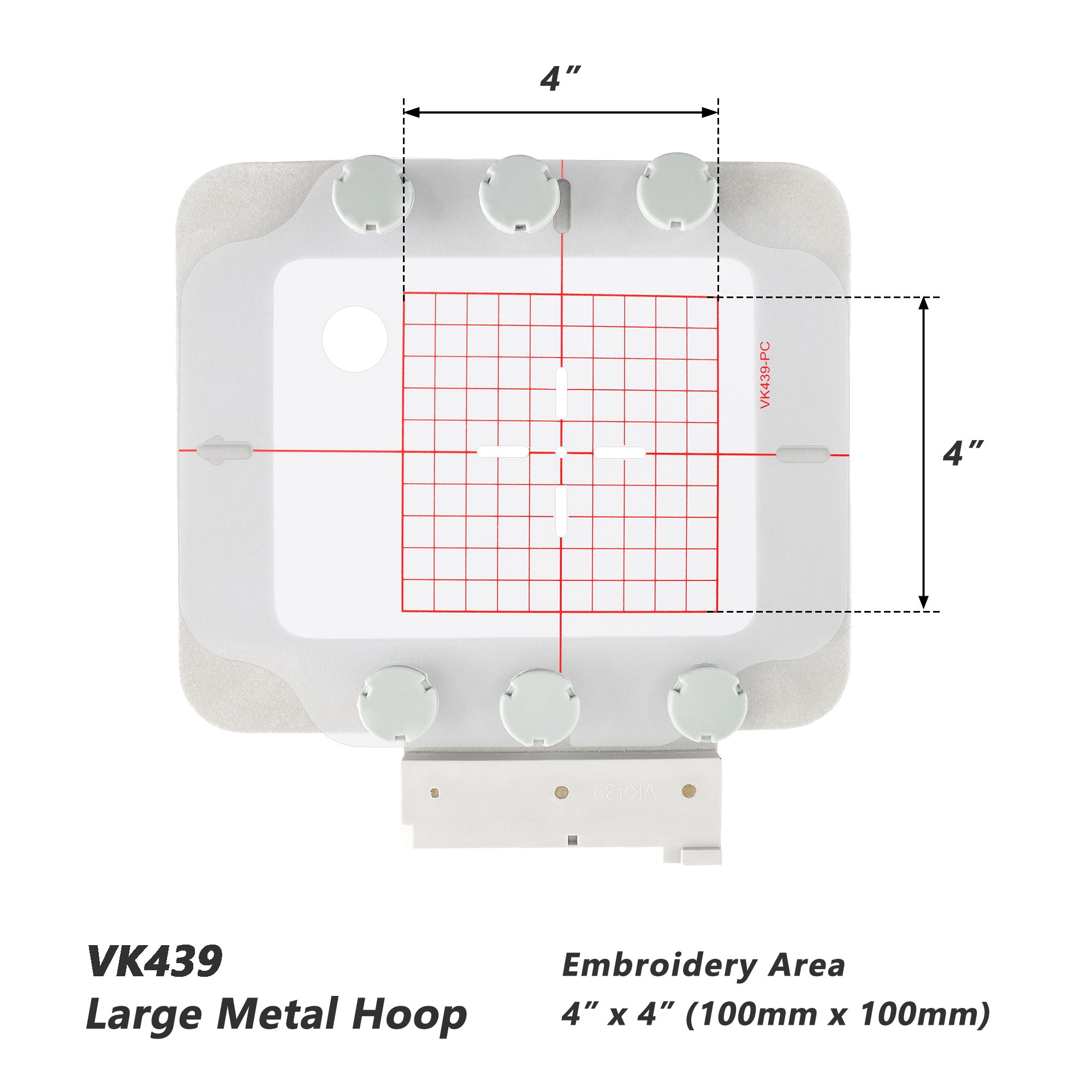 MaggieFrame Magnetic Hoop VK439 (4×4″ / 100×200 mm) for Husqvarna