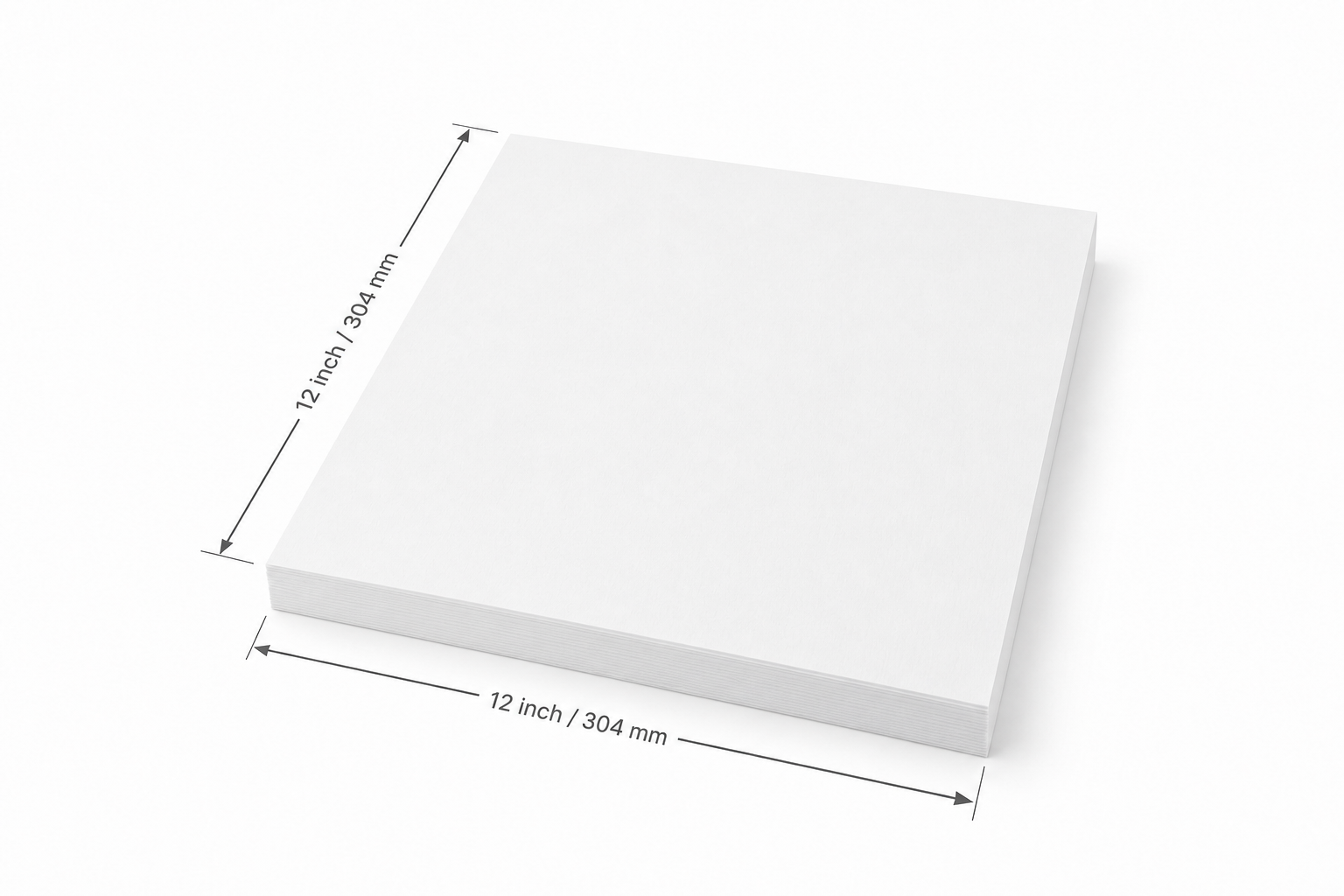 Size and medium-weight details for the 12 by 12 inch tear-away embroidery stabilizer